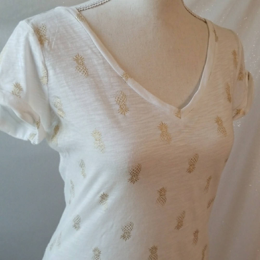 The Limited Sheer Pineapple Tee Sz XS
